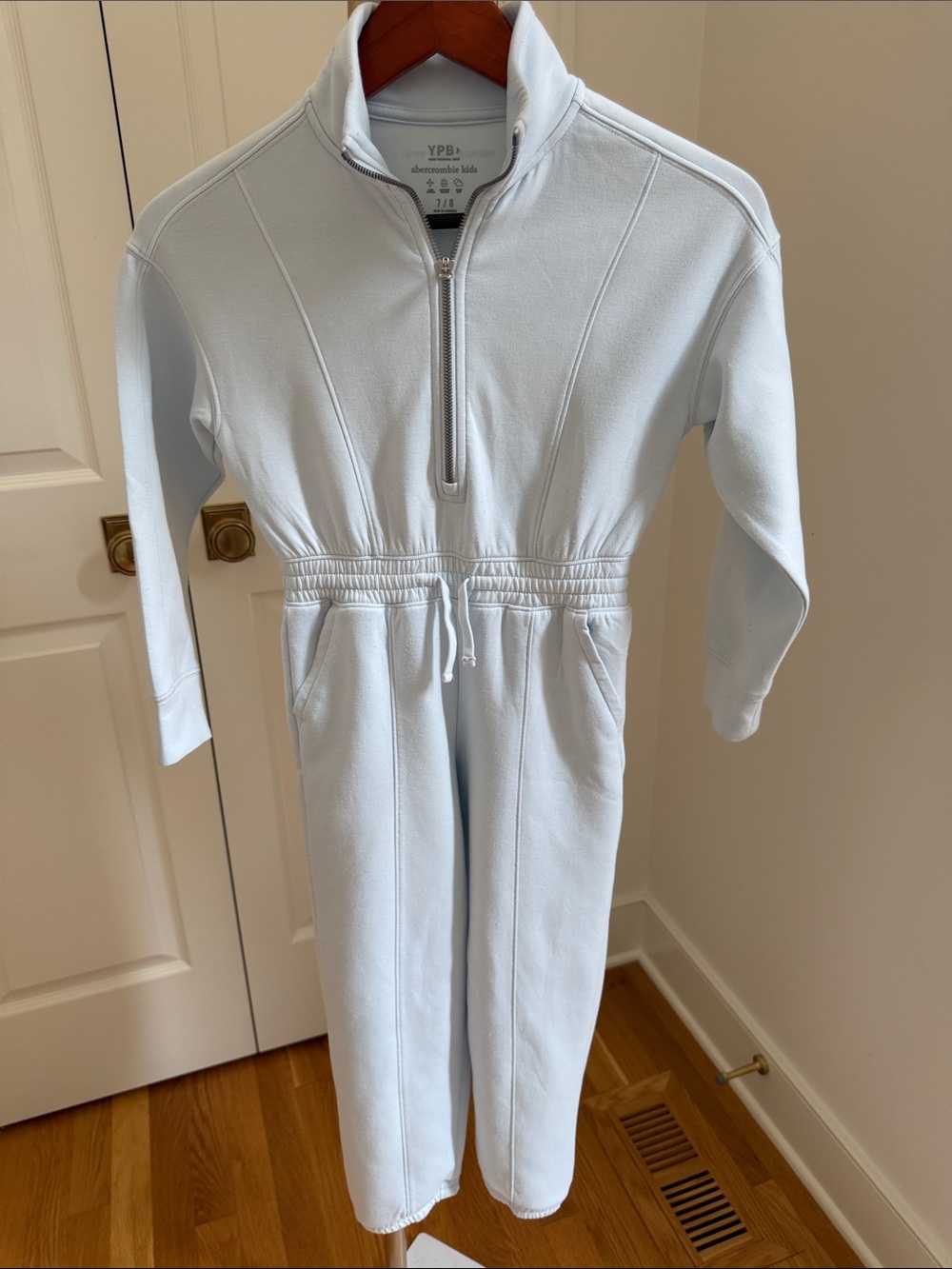 abercrombie kids Light Blue Zip-Front One-Piece